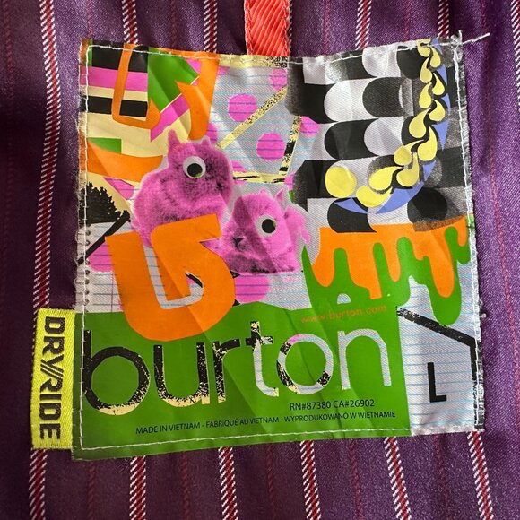 Burton Womens Large Jacket DryRide WMS Tabloid Hooded Zipper Ski Snowboard Coral - Picture 12 of 15